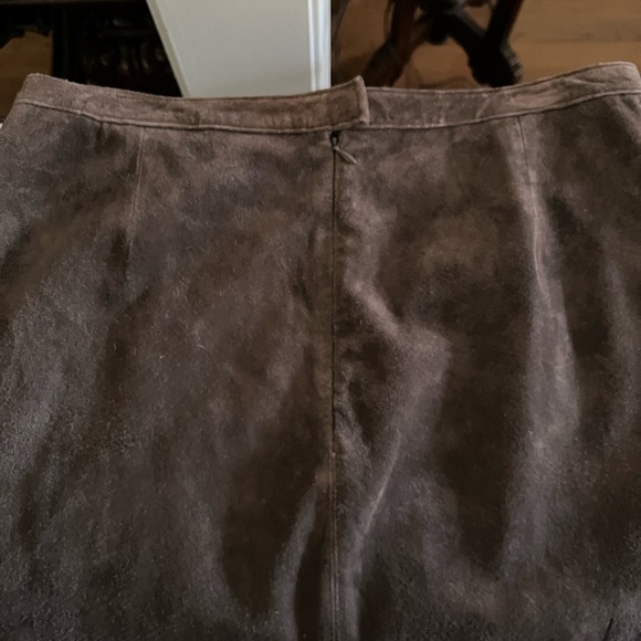 Vintage Suede Brown Maxi Skirt - Picture 7 of 9